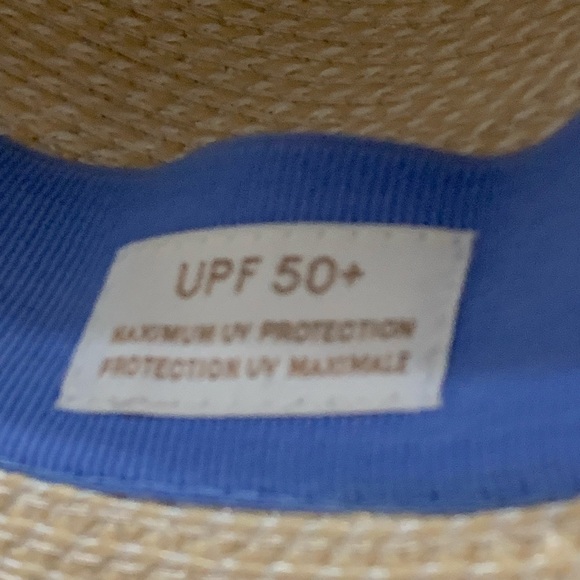 ERIC JAVITS Beige with Blue Trim Straw Hat - Picture 10 of 13